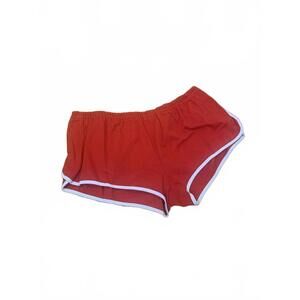 Vintage Red Athletic Style Shorts with White Trim